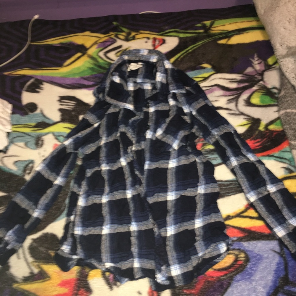 Blue Button Up Flannel - image 1